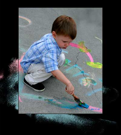 Painting the town- one sidewalk at a time!